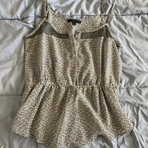 Luca Couture Blue Floral Tank Top